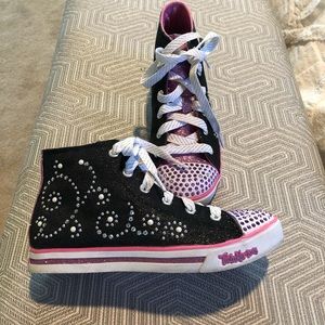 Girls Skechers Twinkle Toes High Tops